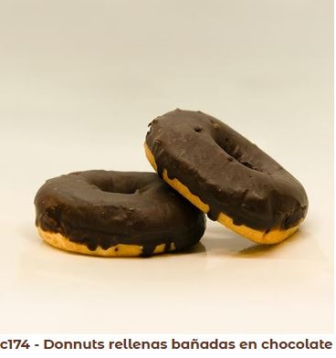 DONNUTS RELLENAS * 48 UNIDADES BAÑO NEGRO