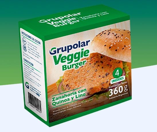 VEGGIE BURGUER * 4 U ZANAHORIA C/ QUINOA Y LINO