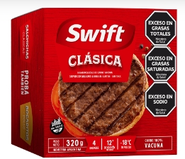 HAMBURGUESA CLASICA SWIFT *4 Unidades *80 grs.
