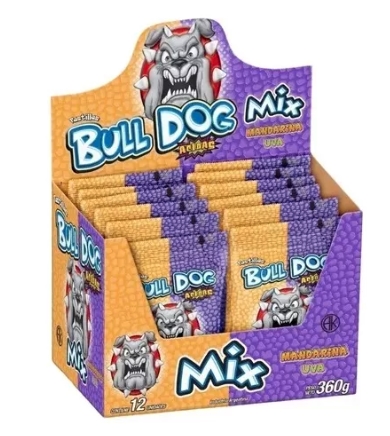 PASTILLAS BULLDOG *12 Unidades *30 grs. - Mandarina/Uva