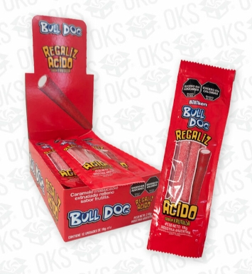 BULLDOG REGALIZ *12 Unidades *18 grs. - Frutilla